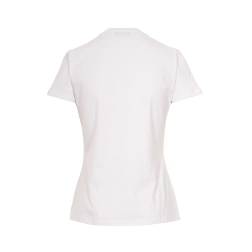 Liu Jo T-shirt T-shirt Donna con stampa strass Bianco nero - Francavilla Moda